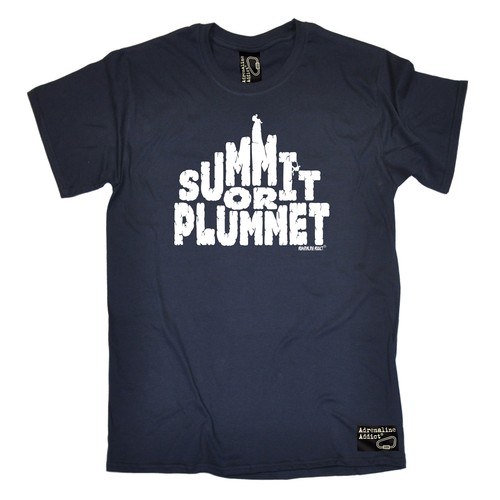 Summit Or Plummet T-SHIRT Tee Climbing Rock Mountain Hiking birthday funny gift - Picture 8 of 11