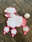 Pink Poodle Skirt Applique 7.5" X 6" Pom-Pom Tail Cute!