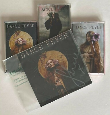 FLORENCE THE MACHINE DANCE FEVER UK LIMITED 3x CASSETTE SIGNED CARD  BN UK