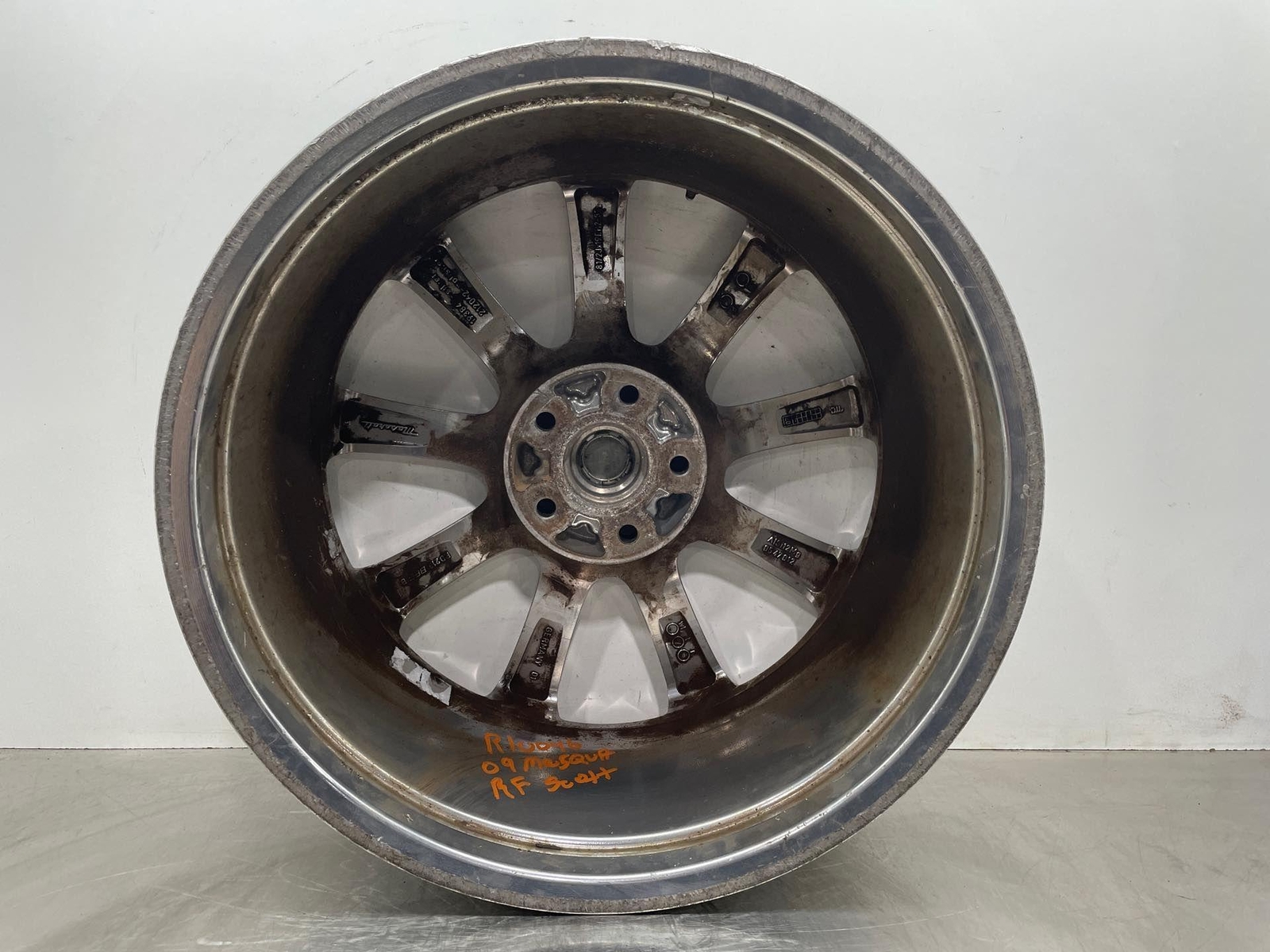 2009 Maserati Quatteoporte Front Genuine Wheel Rim 19" x 8.5" Polished 9 Spoke