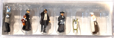 Preiser HO #12176 1900s Figures -- Passers-By pkg(7) Hand Painted (1:87th Scale)