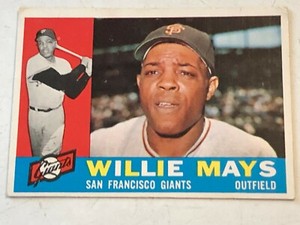 Vintage-1960-Topps-200-Willie-Mays-HOF-San-Francisco-Giants-Baseball-Card