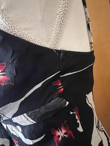 VTG Y2K Floral Fairy Sundress Asymmetrical Black Speechless Dress Size 5 - Picture 9 of 13