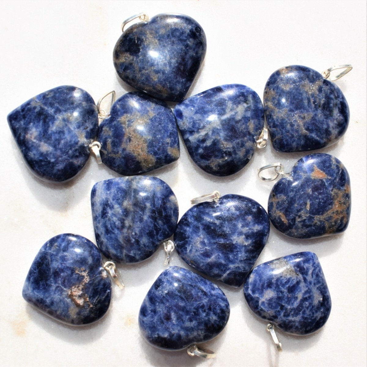 Charged Himalayan Sodalite Crystal Heart Pendant 20