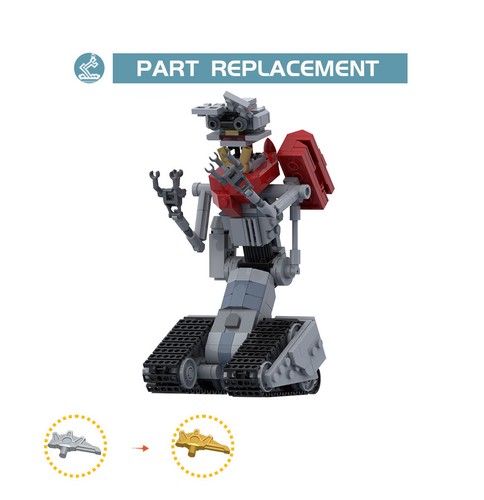 382 PCS Johnny# 5 Robot Building Blocks Short Circuit 2 Robots Model Toys Bricks - Picture 6 of 6