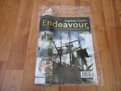 1/48 Eaglemoss Gebaut Captain COOK'S Endeavour Modell Schiff Issue 30 Inc Teil
