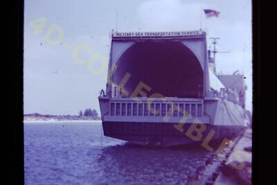 Original slide photo Port Tampa FL 1969 T-AKD-1 Point Barrow US Navy Cargo Ship 