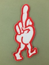 Walking Middle Finger embroidered patch