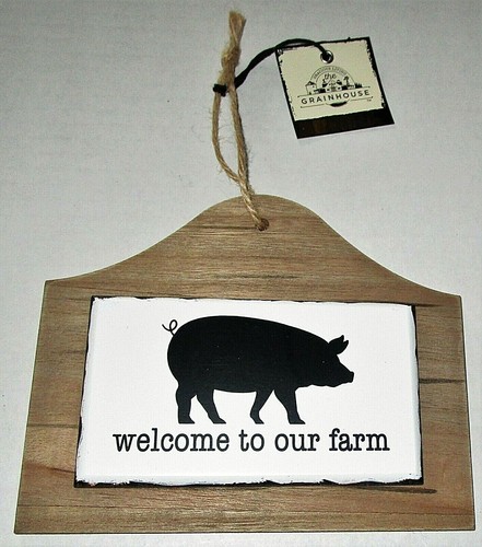 BAUERNHOF THEMA HÄNGESCHILD SORTIMENT 7,25" x 6" [Ihre Wahl] SEILAUFHÄNGER - Bild 3 von 4