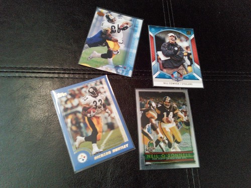 Lotto 4 carte FOOTBALL Pittsburgh Steelers NFL 4 pezzi quasi nuove TOPPS CHROME UD PANINI - Foto 2 di 5