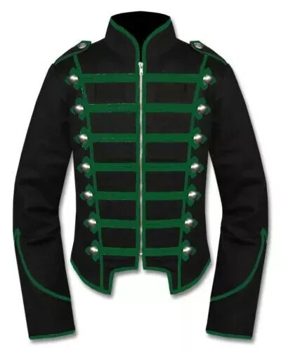 Military Style Drummer Parade Band Jacket Gothic Steampunk Uniform Coat Ant VTG - Picture 17 of 19