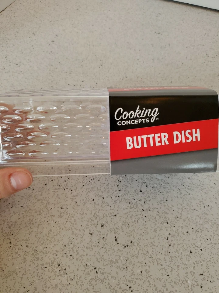 Platos de mantequilla de plástico texturizado con tapa Cooking Concepts - Nuevos - ENVÍO N 24 HORAS Foto 2 de 4