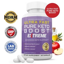 Ultra Fast Pure Keto 1500 Keto ACV Pills Extrm 1675MG New Improved Formula 60 Cp