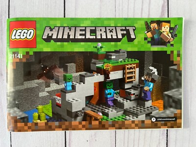 Lego Minecraft Manuals #21129, #21140, #21141, #21151 ~ Lot of 4