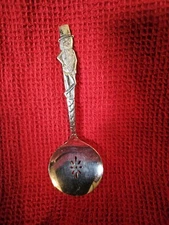 Vintage 1950's Carlton Advertising Planters Mr. Peanut Silver Plated Spoon