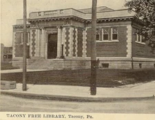 1915 tacony PA free public library, Tacony PENNSYLVANIA only 1 listed @ebay