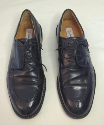 Sandro Moscoloni Men's Black Leather Split Toe Oxfords Shoes Size 9.5 D Spain