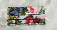 Homemade Face MASK- Fabric Cloth Reusable Reversible Washable Bright Butterfly
