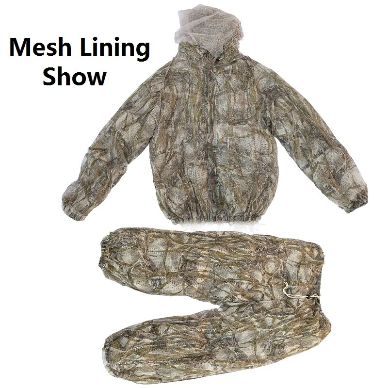 Woodland Camouflage Ghillie Suit Sniper Yellow Grass Camo Clothing Hunting Suit - Image 3 of 4