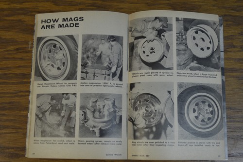 George Barris How To CUSTOM WHEELS & BAJING 1962 de colección Hot Rod MAGS tapacubos antiguos - Imagen 12 de 13