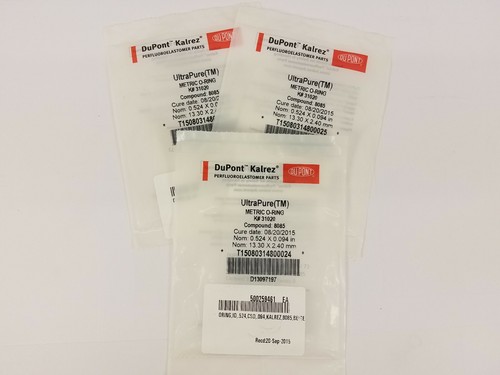 (3) DuPont Kalrez UltrPure K# 31020 metrische O-Ring-Verbindung 8085 (13,30 x 2,40 mm) - Bild 1 von 4