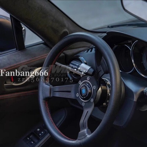 NARDI 330mm 13' Perforated Leather Mid-deep 50mm 2' Racing Sport Steering Wheel - Picture 2 of 16