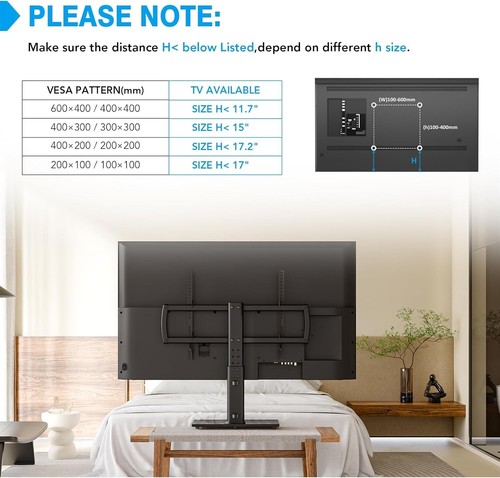 Soporte de TV Soporte Universal Altura Ajustable Soporte para TV de 32-70 Pulgadas Fe... - Imagen 9 de 10