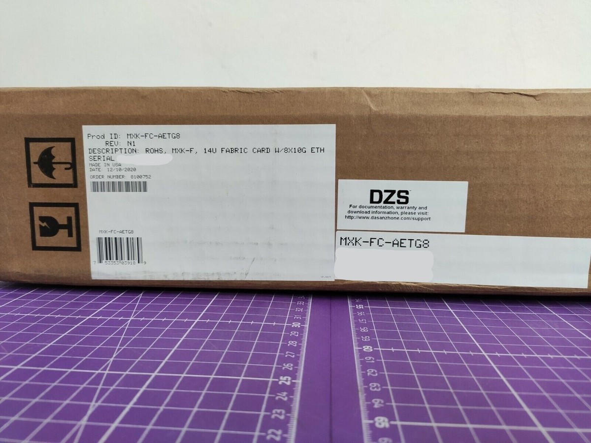 Dasan Zhone MXK 14U Fabric Card W/8x10GE Ethernet SFP+ Based MXK