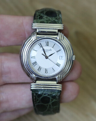 Vintage Christofle Paris Watch Wristwatch w/ Leather Bracelet Band 5710003
