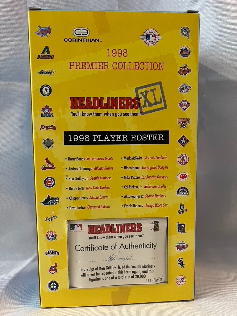 1998 Ken Griffey Jr Headliners XL Limited Edition 1 of 20 000 for