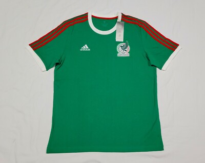 Adidas Men's Mexico DNA 3-Stripes Embroidered Logo T-Shirt