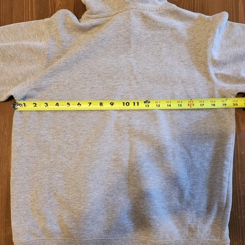 Youth Size XL Gray Champion Hoodie - Embroidered Front Logo & Kangaroo Pockets - Picture 7 of 12