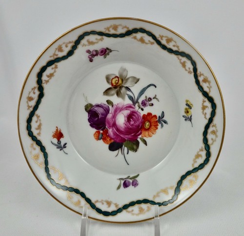 Antique Austrian Coffee Cup & Saucer, Meissen Style - Picture 5 of 7