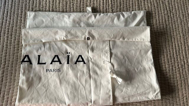 Housse de transport ALAÏA vêtement coton 98x68cm protection costume et robe neuve