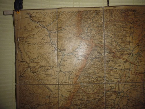 Alsatique: Carte géographique toilée / plastifiée Ober Elsass 1891 Colmar St Dié - Picture 2 of 6