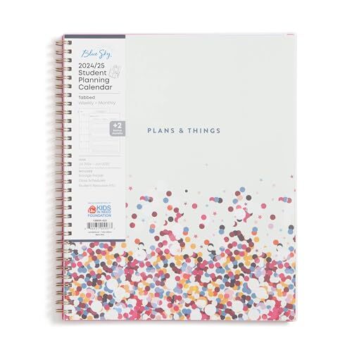 2024-2025 Academic Year Weekly and Monthly Student Planner, 8.5