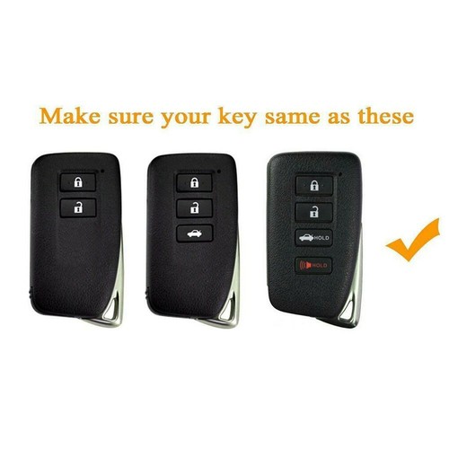 Car Key Fob Cover Case Shell For LEXUS/4-Button/Remote Bag Holder Leather Remote - Picture 6 of 9