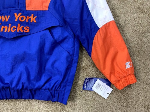NEW YORK KNICKS Starter Hooded Half Zip Pullover Jacket S M L XL 2X Team Color - 第 6/8 張圖片