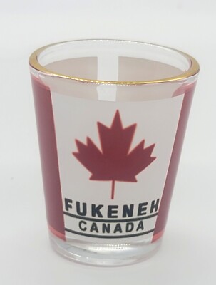 RARE Vintage Fukeneh Canada Souvenier Bar Shot Glass  VHTF - 678