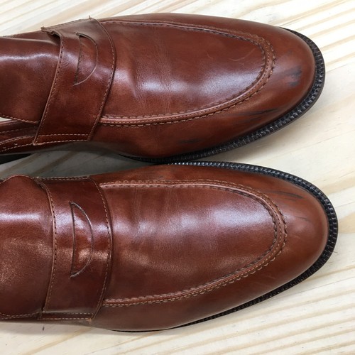 Johnston & Murphy Shoes Mens 12 M Chilli Penny Loafers Brown Leather Casual Low - Picture 5 of 19