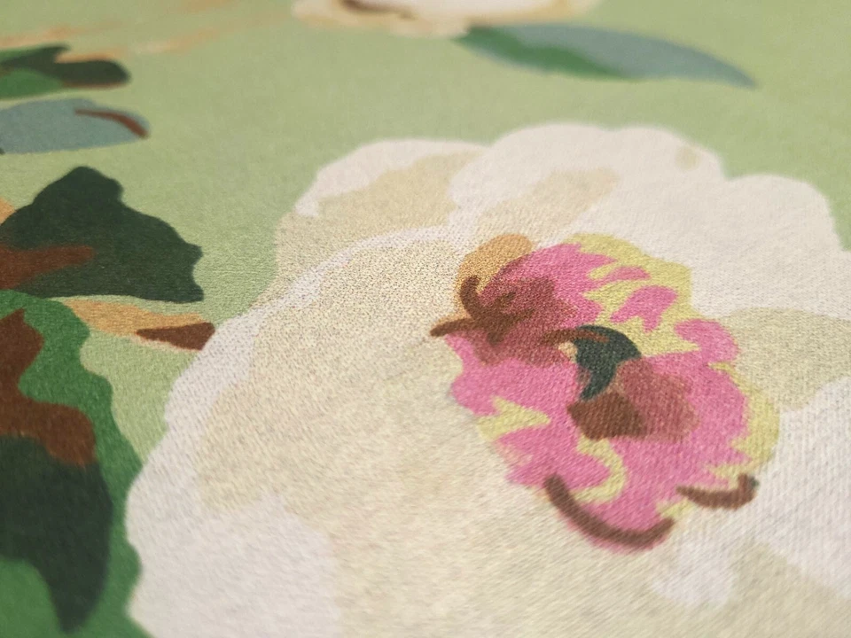 Tela P Kaufmann MADERA ROSA VERDE SALVIA Floral Chintz Diseñador Cortinas Uph Foto 3 de 4