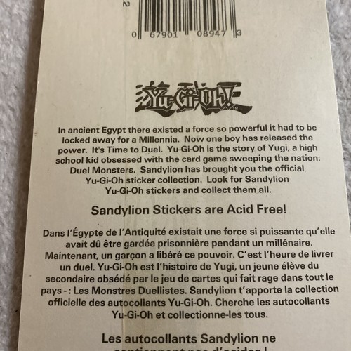 Vintage 1996 Sandylion Yugioh #1 Series Stickers 2 Sheets Collectible Collection - Picture 7 of 9