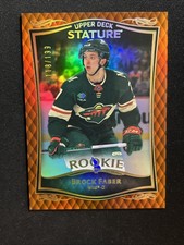 24-25 UD Stature Hockey 23/24 Update Orange Rookie 40 Brock Faber /199