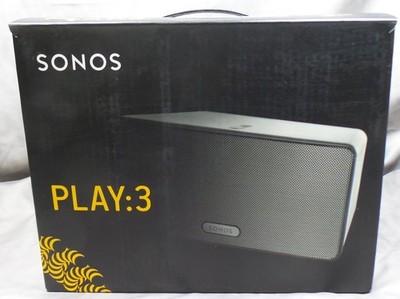 Sonos PLAY:3 Wireless Wifi Smart Stereo Speaker White  W/Enet Port Music MP3