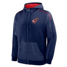Men's Fanatics Navy Indiana Fever Back Door Cut Play Defender Full-Zip Hoodie