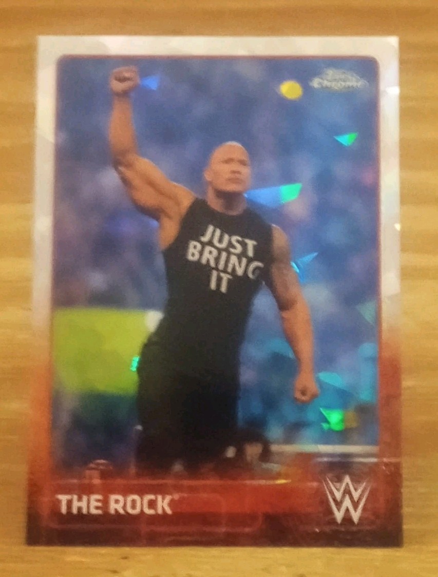 2015 Topps Chrome WWE Atomic Refractors The Rock