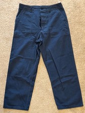 orSlow Herringbone Summer Fatigue Pants Navy Size 2 Made in Japan
