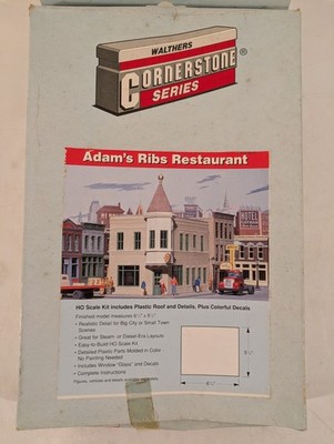 HO Cornerstone Adams Ribs Restaurant Kit NIB NOS # 933-3034