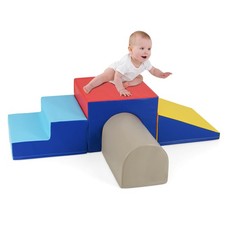 Kids Climb and Crawl Activity Playset Blocks w/ Waterproof PU Cover EPE Foam