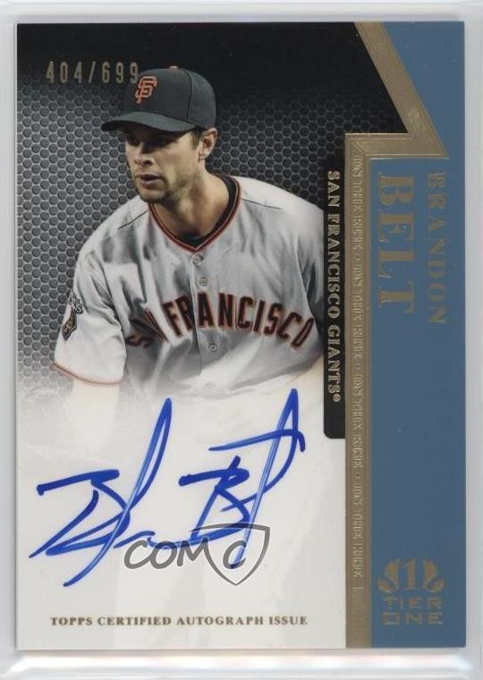 2011 Topps Tier One On the Rise 404/699 Brandon Belt #OR-BB Rookie Auto RC 0b0